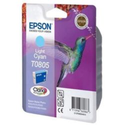 Epson Hummingbird T0805 Claria Photographic Ink, Ink Cartridge, Light Cyan Single Pack, C13T08054010